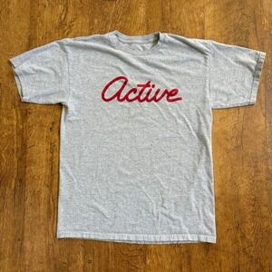 Active grey with red lettering t shirt